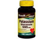 Mason Natural Potassium Gluconate 595 mg 100 Tablets