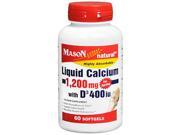 Mason Natural Liquid Calcium 1200 mg with Vitamin D3 400 IU Softgels 60ct