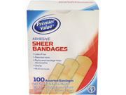 Premier Value Sheer Bandage Asst Sizes 100ct