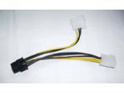 DoDo DIY 6 Inch double LP4 to 8 Pin PCI Express Video Card Power Cable Adapter