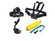 4 In 1 Chest Belt Strap Mount Head Strap Floating Grip Auto Suction Cup For GoPro 1 2 3 3 Camera