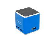 Mini USB Speaker Music Player FM Radio For Micro SD TF PC iPod MP3 iPhone4 IP46L Blue
