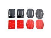 2x Flat Mounts 2x Curved Mounts with 3M adhesive pads For GoPro HD Hero 3 2 1