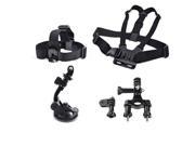 4 in 1 Chest Strap Head Mount Suction Cup Handlebar set For GoPro 1 2 3 3