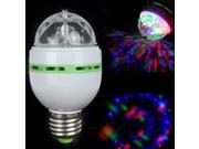 E27 RGB 3X LED Rotating Stage Crystal Ball LED Light Lamp for Disco DJ Party NEW