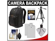 Case Logic Digital SLR Camera Backpack Case Black SLRC 206 with 2 LP E8 Batteries Tripod Accessory Kit