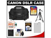 Canon 2400 Digital SLR Camera Case Gadget Bag with 32GB Card LP E8 Battery Tripod Accessory Kit