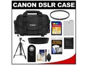 Canon 2400 Digital SLR Camera Case Gadget Bag with 32GB Card LP E8 Battery Lens Hood Remote Filter Tripod Accessory Kit
