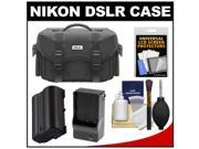 Nikon 5874 Digital SLR Camera Case Gadget Bag with EN EL15 Battery Charger Accessory Kit