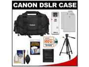 Canon 2400 Digital SLR Camera Case Gadget Bag with 2 LP E8 Batteries Tripod Accessory Kit
