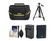 Nikon Starter Digital SLR Camera Case Gadget Bag with EN EL14 Battery Charger Tripod Kit for D3100 D3200 D3300 D5100 D5200 D5300