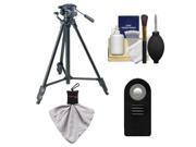 Sony VCT R640 61 Photo Video Tripod with 2 Way Pan Tilt Head Black with Remote Accessory Kit for A55 A57 A65 A77 NEX 5 NEX 5N NEX 7