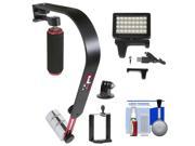 Vidpro SB 8 Video Stabilizer for Smartphones with LED Video Light Kit for Apple iPhone 4 4s 5 5s