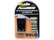 Power2000 XP CR123A 4 CR123A Lithium Rechargeable Batteries 110 220V Rapid Charger