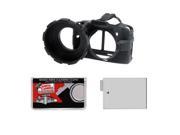 MADE Rubberized Camera Armor Case for Canon Rebel T2i Black with LP E8 Battery Cleaning Cloth
