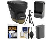 Canon Zoom Pack 1000 Digital SLR Camera Holster Case with LP E6 Battery Charger Tripod Accessory Kit