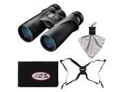 Nikon Monarch 3 8x42 ATB Waterproof Fogproof Binoculars with Case Easy Carry Harness Cleaning Cloth Kit