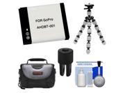 Essentials Bundle for GoPro HD HERO HD HERO 2 with AHDBT 001 Battery Tripod Mount Adapter Case Flex Tripod Accessory Kit