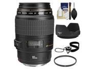 Canon EF 100mm f 2.8 Macro USM Lens with Filter Lens Hood Accessory Kit