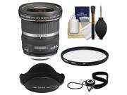 Canon EF S 10 22mm f 3.5 4.5 USM Ultra Wide Angle Zoom Lens with EW 83E Hood UV Filter Accessory Kit