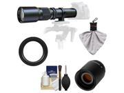Samyang 500mm f 8.0 Telephoto Lens 2x Teleconverter with Cleaning Kit for Canon EOS Digital SLR Cameras