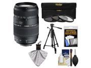 Tamron 70 300mm f 4 5.6 Di LD Macro 1 2 Zoom Lens for Sony Alpha Cameras with 3 UV CPL ND8 Filters Tripod Accessory Kit