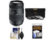 Tamron 70 300mm f 4 5.6 Di LD Macro 1 2 Zoom Lens for Canon EOS Cameras with 3 UV CPL ND8 Filters Accessory Kit