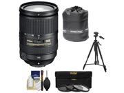 Nikon 18 300mm f 3.5 5.6G VR DX ED AF S Nikkor Zoom Lens with 3 UV ND8 CPL Filters Lens Pouch Tripod Accessory Kit