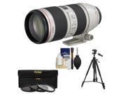Canon EF 70 200mm f 2.8 L IS II USM Zoom Lens with 3 UV ND8 CPL Filters Tripod Cleaning Kit