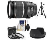 Canon EF S 17 55mm f 2.8 IS USM Zoom Lens with 3 UV CPL ND8 Filters Hood Tripod Cleaning Kit