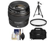 Canon EF 85mm f 1.8 USM Lens with Canon Case UV Filter Tripod Cleaning Kit