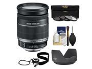Canon EF S 18 200mm f 3.5 5.6 IS Zoom Lens with 3 UV FLD CPL Filters Hood Accessory Kit