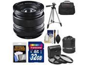 Fujifilm 14mm f 2.8 XF R Lens with 32GB Card 3 UV CPL ND8 Filters Case Lens Pouch Tripod Accessory Kit