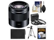 Sony Alpha E Mount 50mm f 1.8 OSS Lens Black with NP FW50 Battery Tripod 3 Filters Kit
