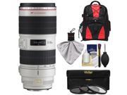 Canon EF 70 200mm f 2.8 L IS II USM Zoom Lens with Backpack 3 UV CPL ND8 Filters Kit