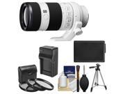 Sony Alpha E Mount FE 70 200mm f 4.0 G OSS Zoom Lens with Battery Charger Tripod Accessory Kit
