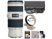 Canon EF 70 200mm f 4L IS USM Zoom Lens with 3 UV CPL ND8 Filters Tripod Mount Kit