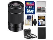 Sony Alpha E Mount 55 210mm f 4.5 6.3 OSS Zoom Lens Black with 16GB Card NP FW50 Battery 3 UV FLD PL Filters Accessory Kit