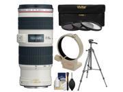 Canon EF 70 200mm f 4L IS USM Zoom Lens with Tripod Ring Mount 3 UV CPL ND8 Filters Kit
