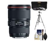 Canon EF 16 35mm f 4L IS USM Zoom Lens with Canon Tripod 3 Filters Kit
