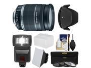 Canon EF S 18 200mm f 3.5 5.6 IS Zoom Lens with Flash 3 Filters Diffusers Hood Kit