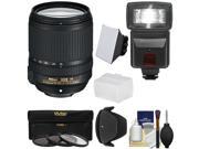 Nikon 18 140mm f 3.5 5.6G VR DX ED AF S Nikkor Zoom Lens with 3 Filters Hood Flash 2 Diffusers Kit