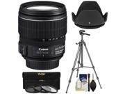 Canon EF S 15 85mm f 3.5 5.6 IS USM Zoom Lens with Tripod 3 UV CPL ND8 Filters Hood Kit