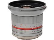 Rokinon 12mm f 2.0 Ultra Wide Angle Lens Silver for Sony Alpha E Mount Cameras