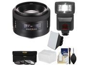 Sony Alpha A Mount 50mm f 1.4 Lens with Flash 3 Filters Diffusers Kit
