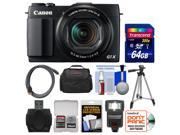 Canon PowerShot G1 X Mark II Wi Fi Digital Camera with 64GB Card Case Flash Tripod Kit