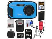 Coleman Xtreme3 C9WP Shock Waterproof 1080p HD Digital Camera Blue with 32GB Card Battery Case Float Strap Tripod Kit