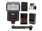 Vivitar SF 4000 Auto Bounce Zoom Slave Flash with Bracket NP FW50 Battery Batteries Charger Kit for Sony Alpha A3000 A5000 A6000 NEX 5T 6