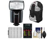 Nissin Digital Di600 Bounce Swivel Flash for Canon EOS E TTL with Backpack Batteries Charger Kit