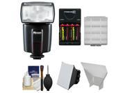 Nissin Digital Di600 Bounce Swivel Flash for Canon EOS E TTL with Batteries Charger Diffusers Kit